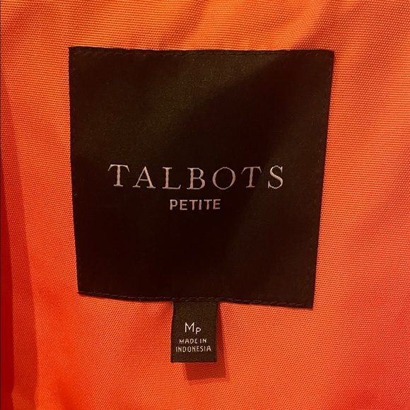 Talbots Orange Hooded Rain Coat with Hood - Size Mp - Picture 2 of 10
